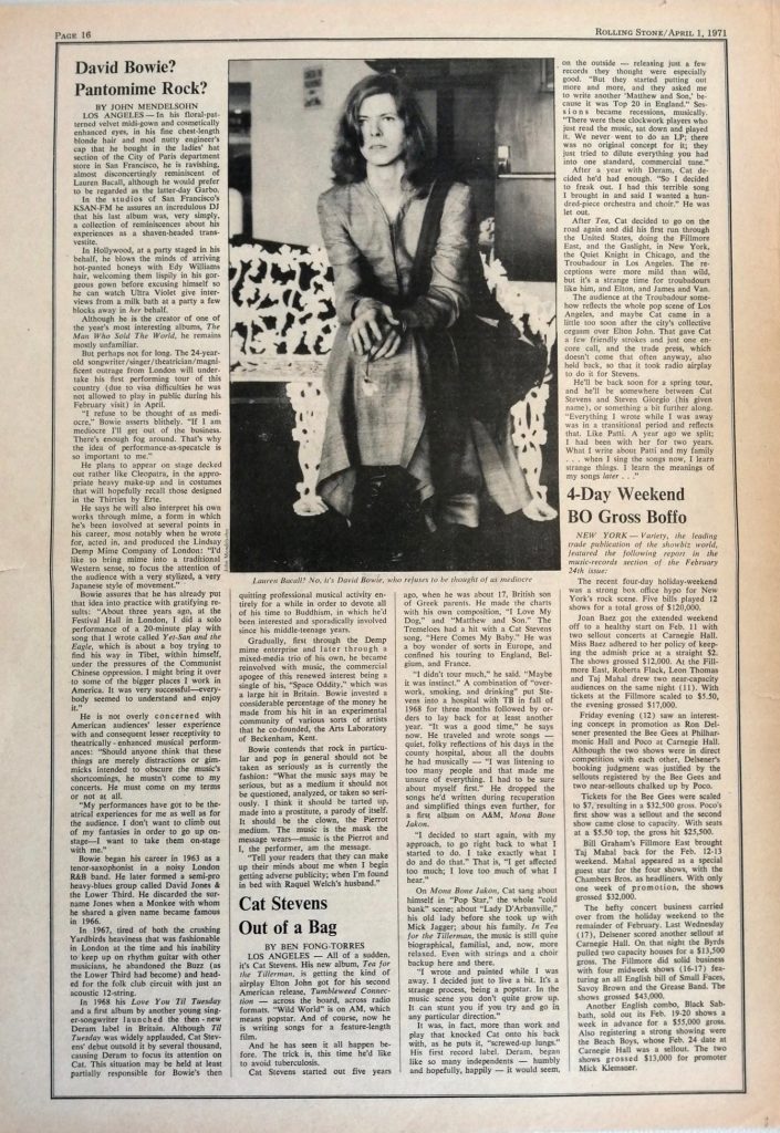 Rolling Stone magazine April 1971